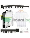 Сгъваема сушилня за дрехи за стенен монтаж разтегателна стойка за дрехи